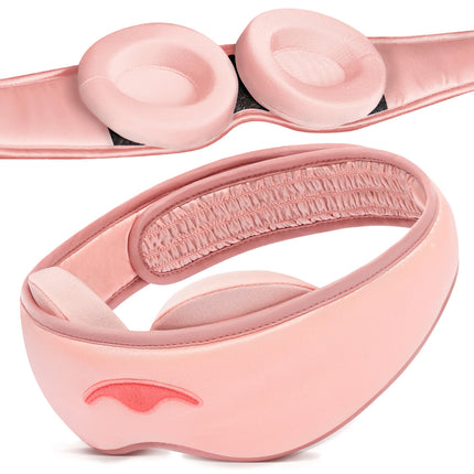 Manta Silk Mask - 100% Blackout Silk Sleep Mask 22 Momme Premium Silk Eye Mask for Deep Sleep Breathable & Machine Washable (Pink)