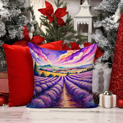 Colorful English Lavender Throw Pillow