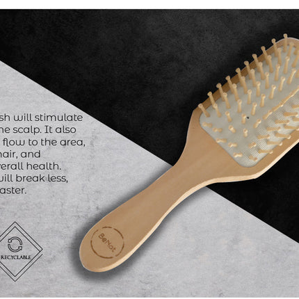 Natural Wooden Detangling Hair Brush