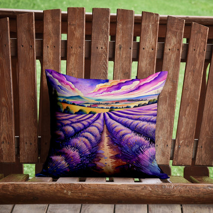 Colorful English Lavender Throw Pillow