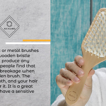 Natural Wooden Detangling Hair Brush